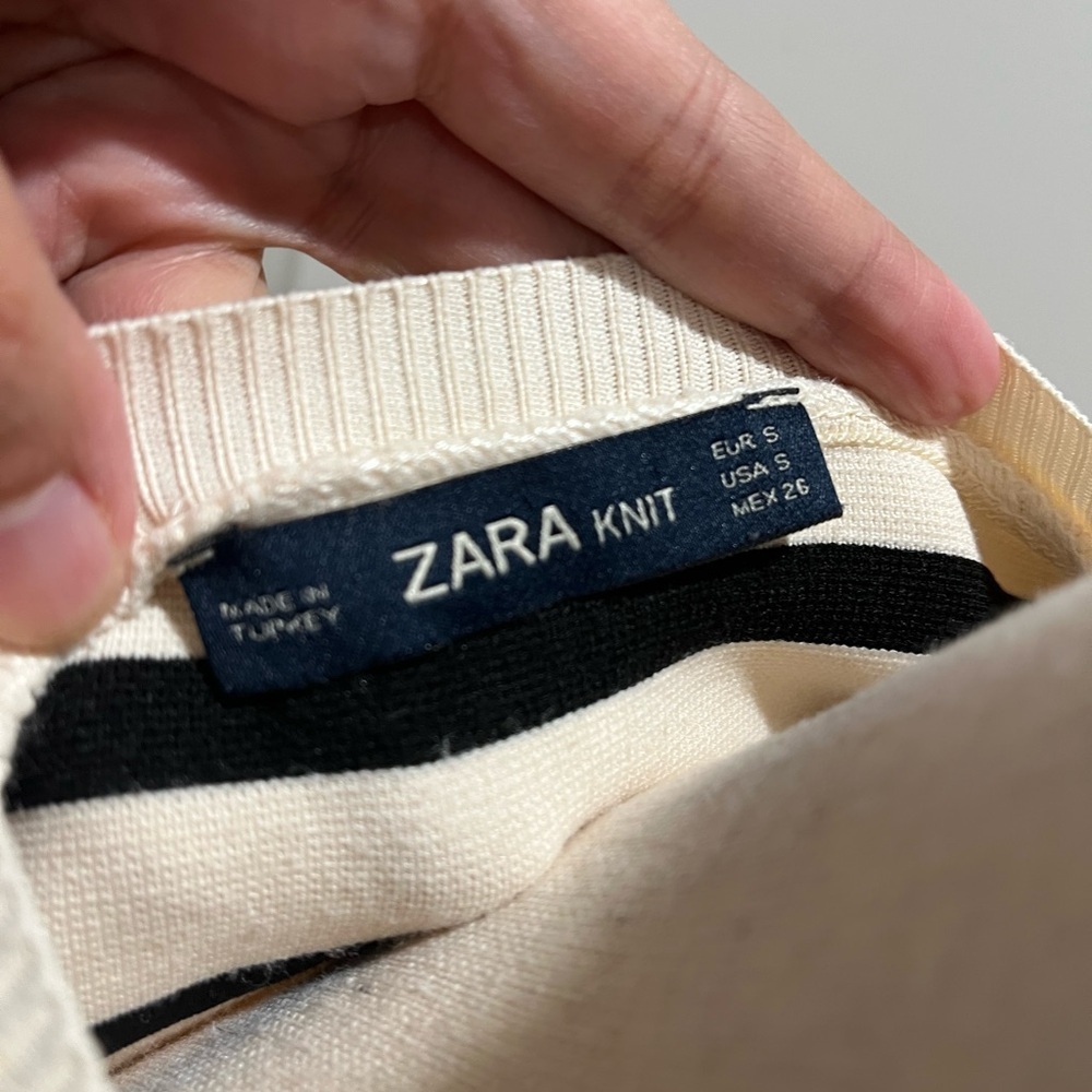 ZARA KNIT STRIPED TOP - Picture 5 of 6